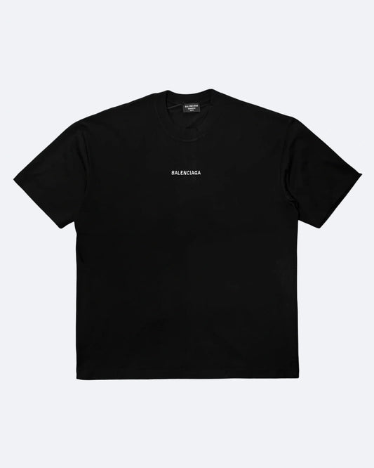 Balenciaga - Logo Embroidery T-Shirt - Black