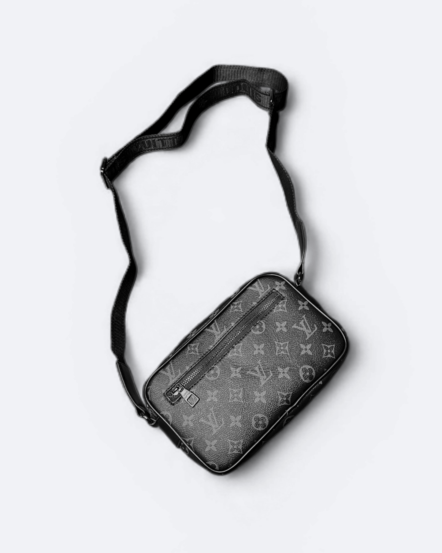 LVTN – Crossbody kabelka se vzorem zipu – černá