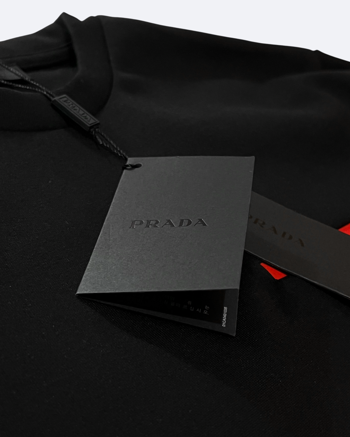 Prada - Red Stripe Sweatshirt - Black