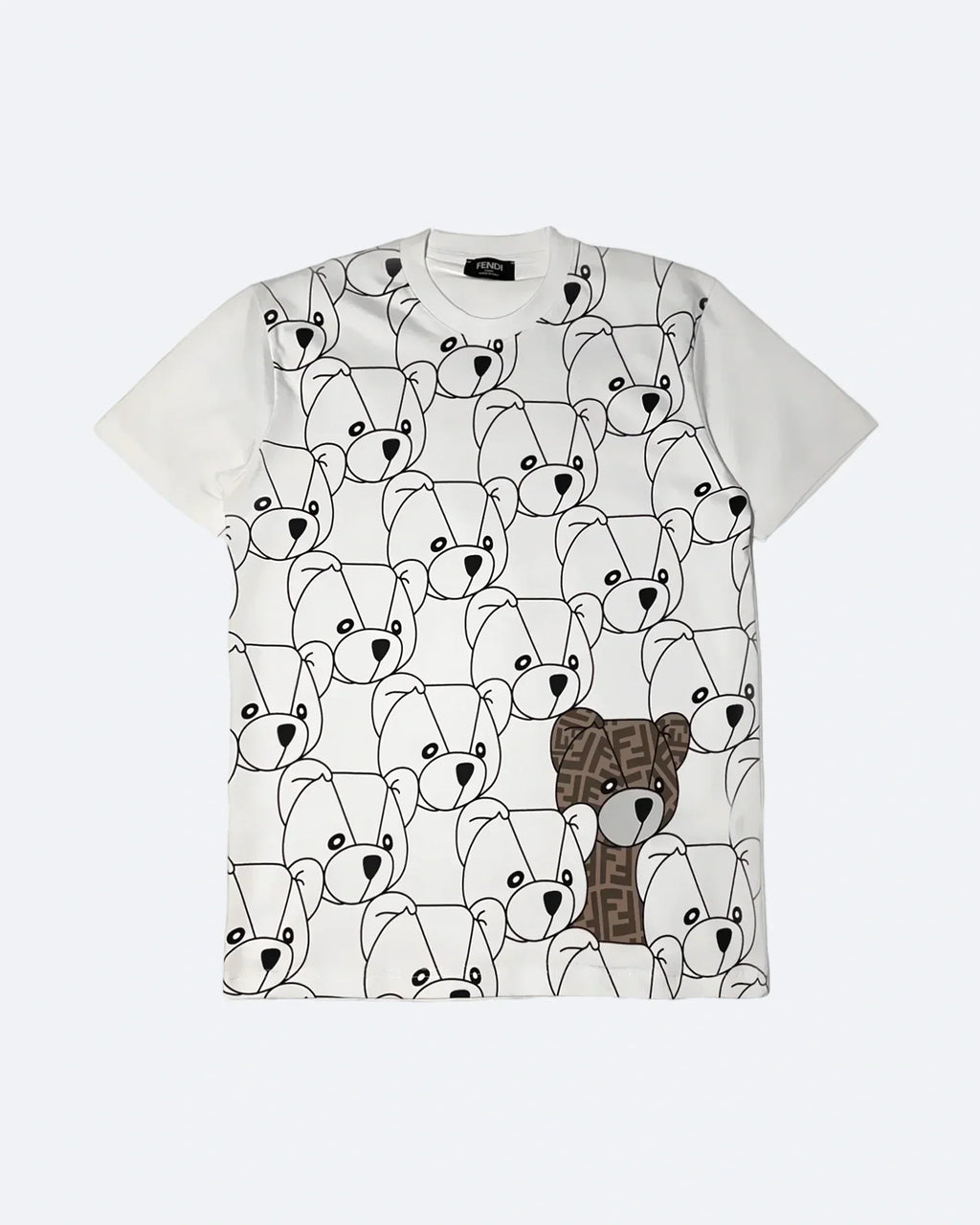 Fendi - Tričko Oversized FF Teddy Bear - Bílé