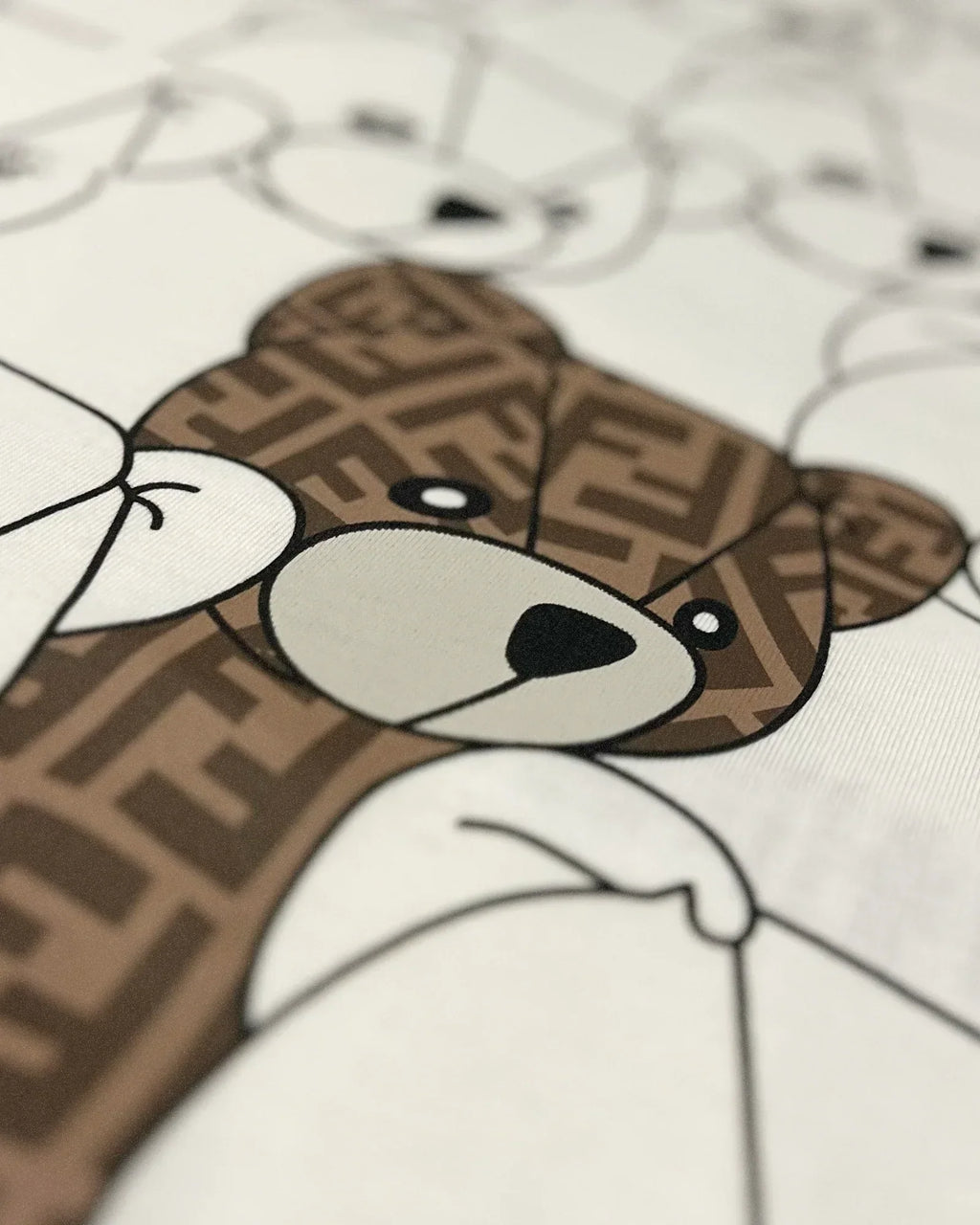 Fendi - Tričko Oversized FF Teddy Bear - Bílé