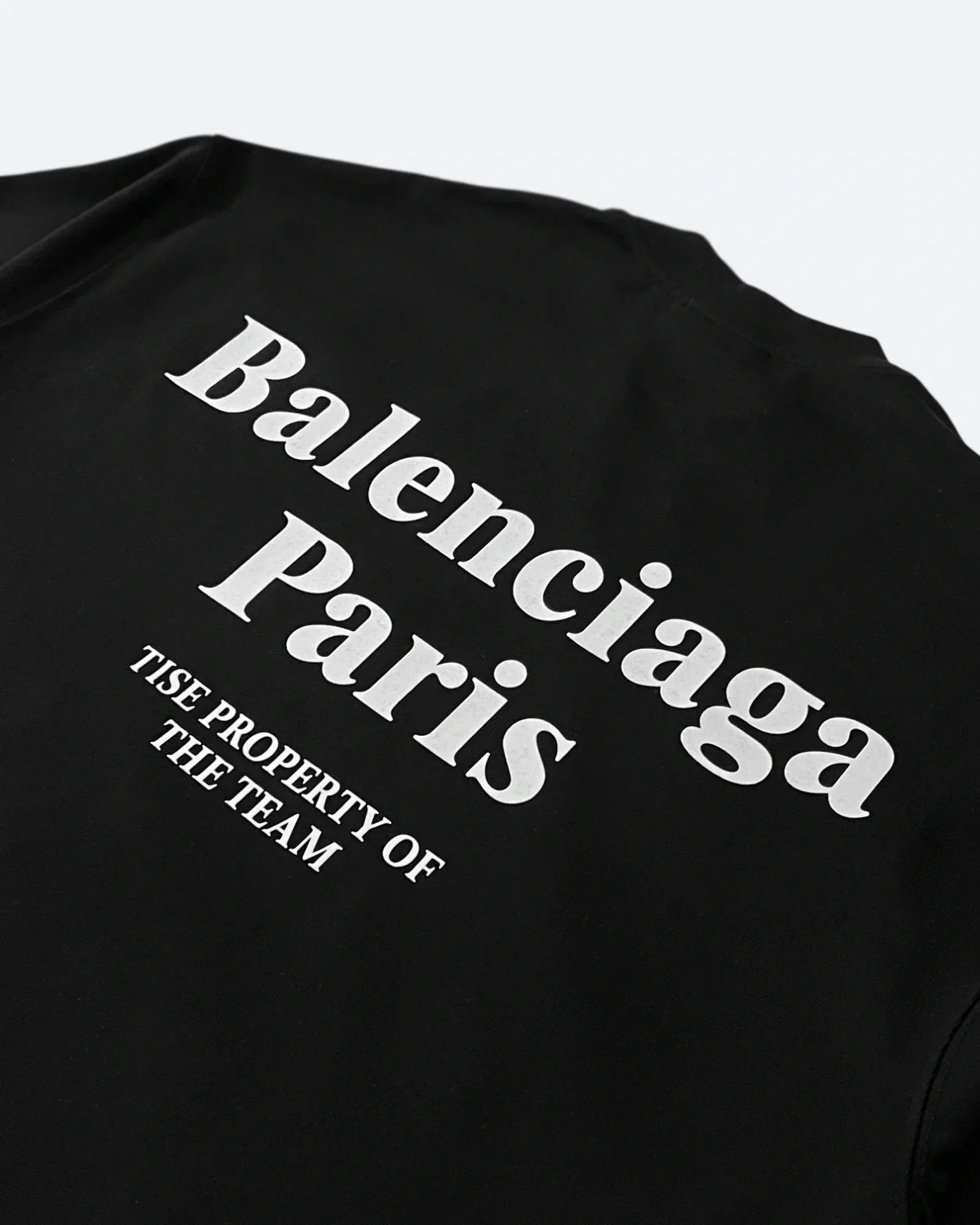 Balenciaga – Tričko s potiskem Tise – Černé