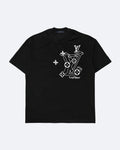 Louis Vuitton - 3D Monogram Embroidery Tričko - Černá