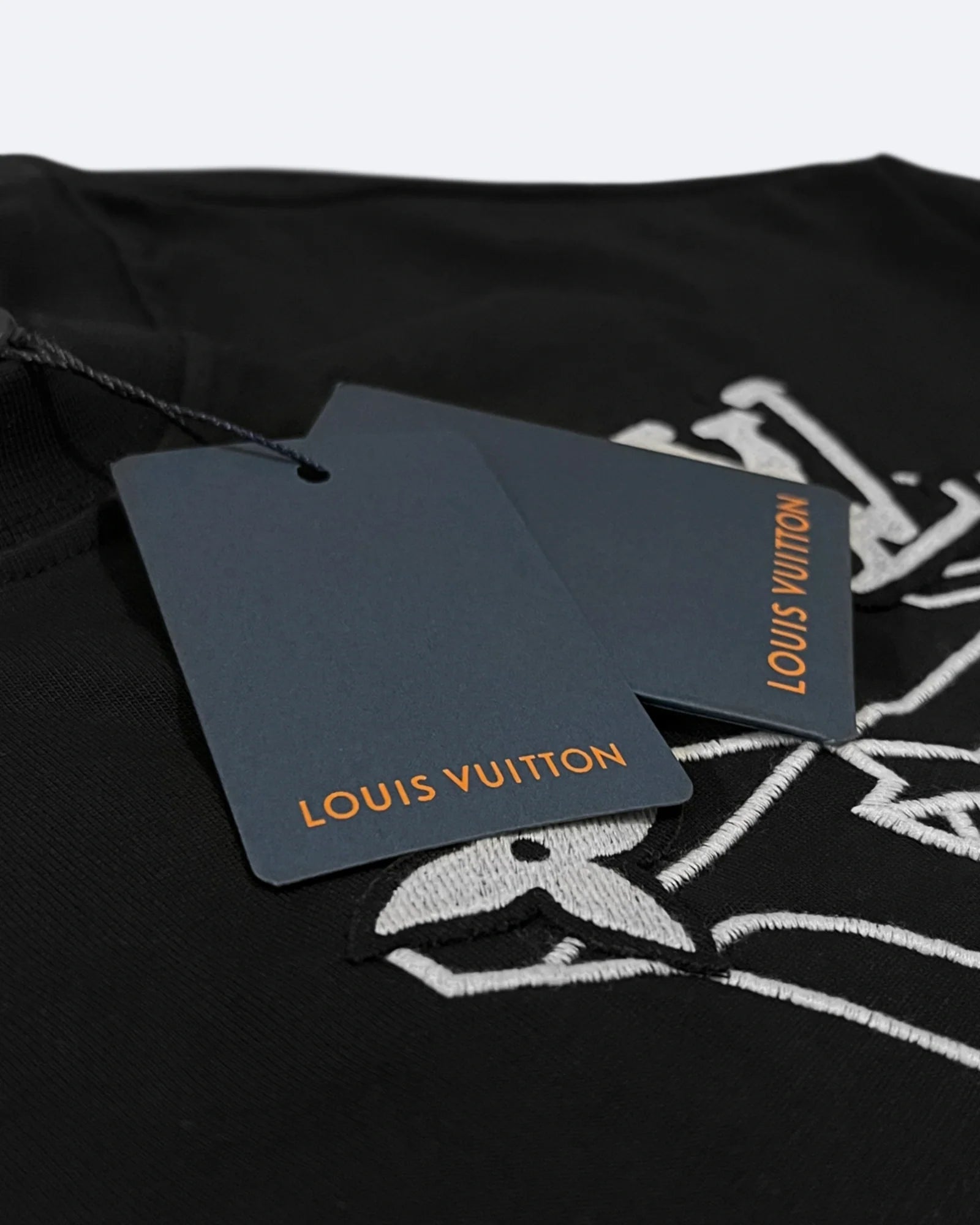 Louis Vuitton - 3D Monogram Embroidery Tričko - Černá