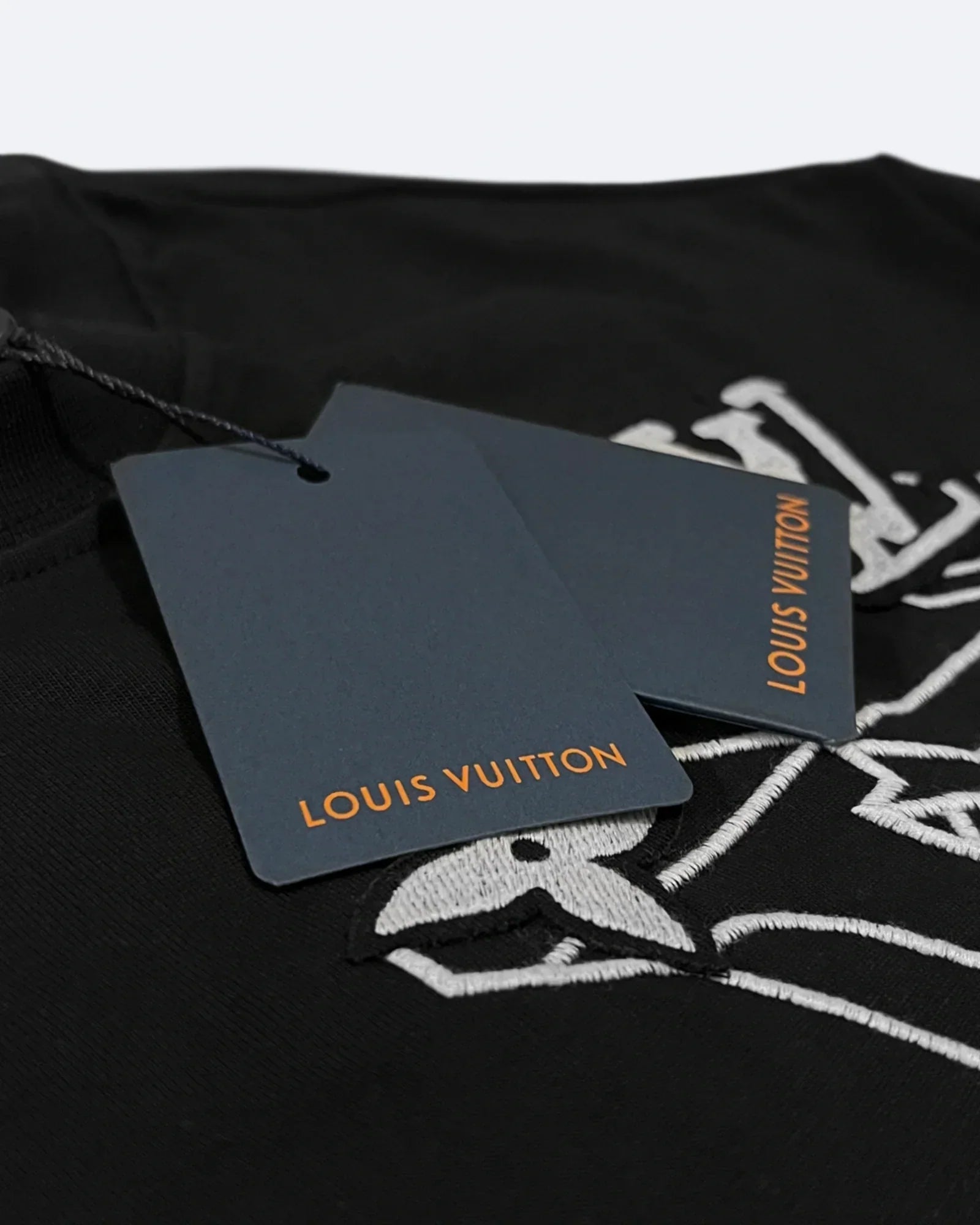 Louis Vuitton - 3D Monogram Embroidery Tričko - Černá