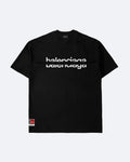 Balenciaga - Tričko s rozděleným logem - Černé