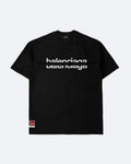 Balenciaga - Tričko s rozděleným logem - Černé