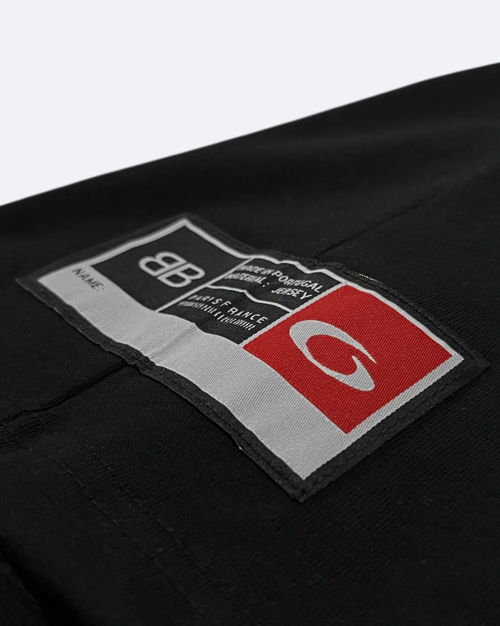 Balenciaga - Tričko s rozděleným logem - Černé