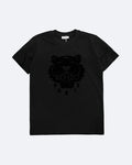 Kenzo - Velurové tričko s tygrem - Černé