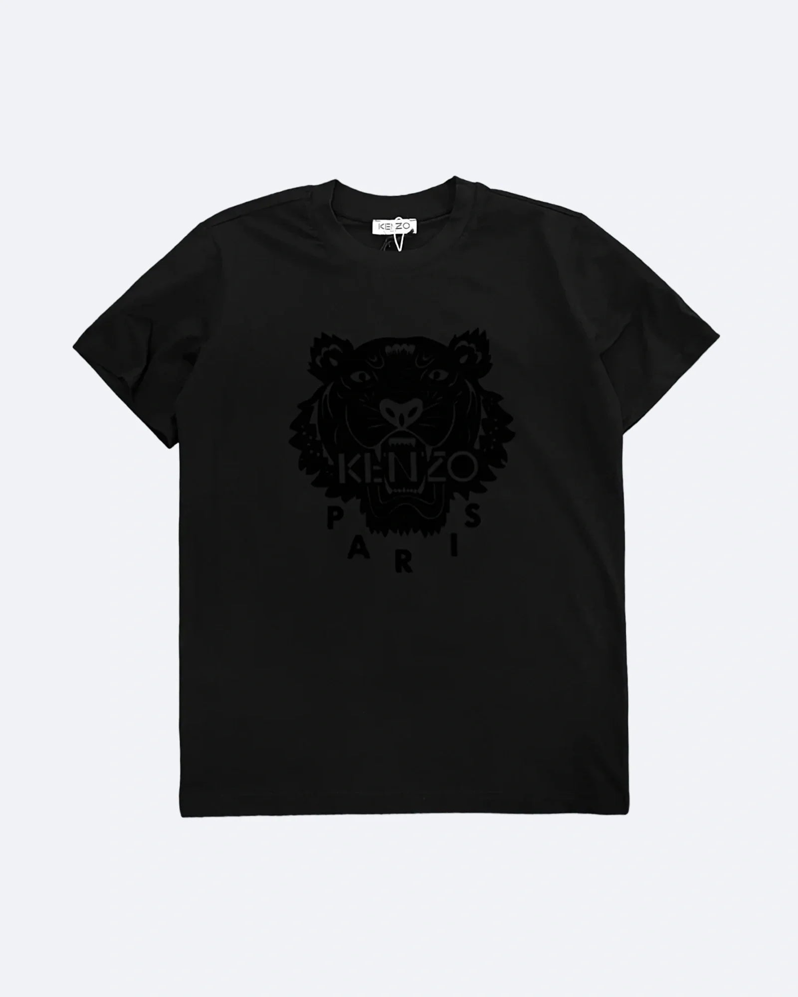 Kenzo - Velurové tričko s tygrem - Černé