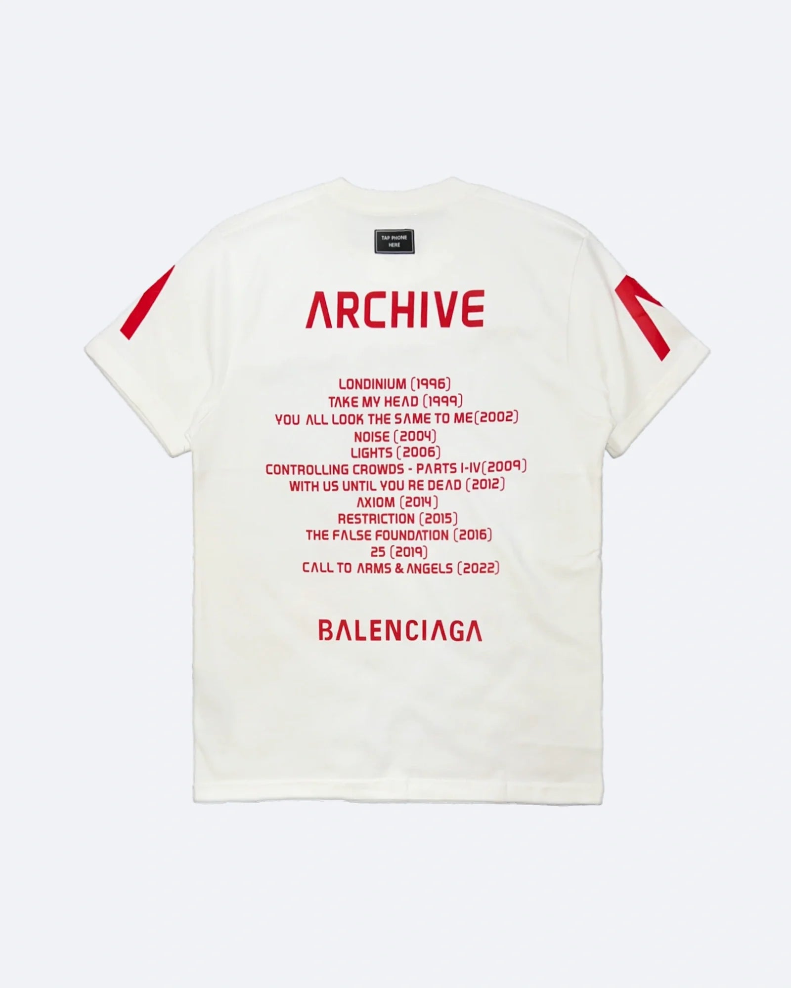 Balenciaga - Music x Archieve Tričko - Bílé