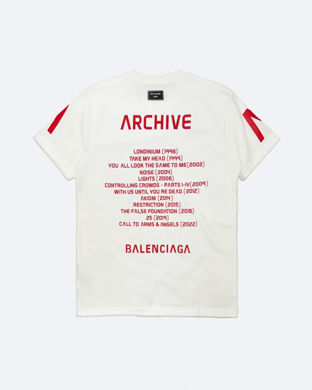 Balenciaga - Music x Archieve Tričko - Bílé
