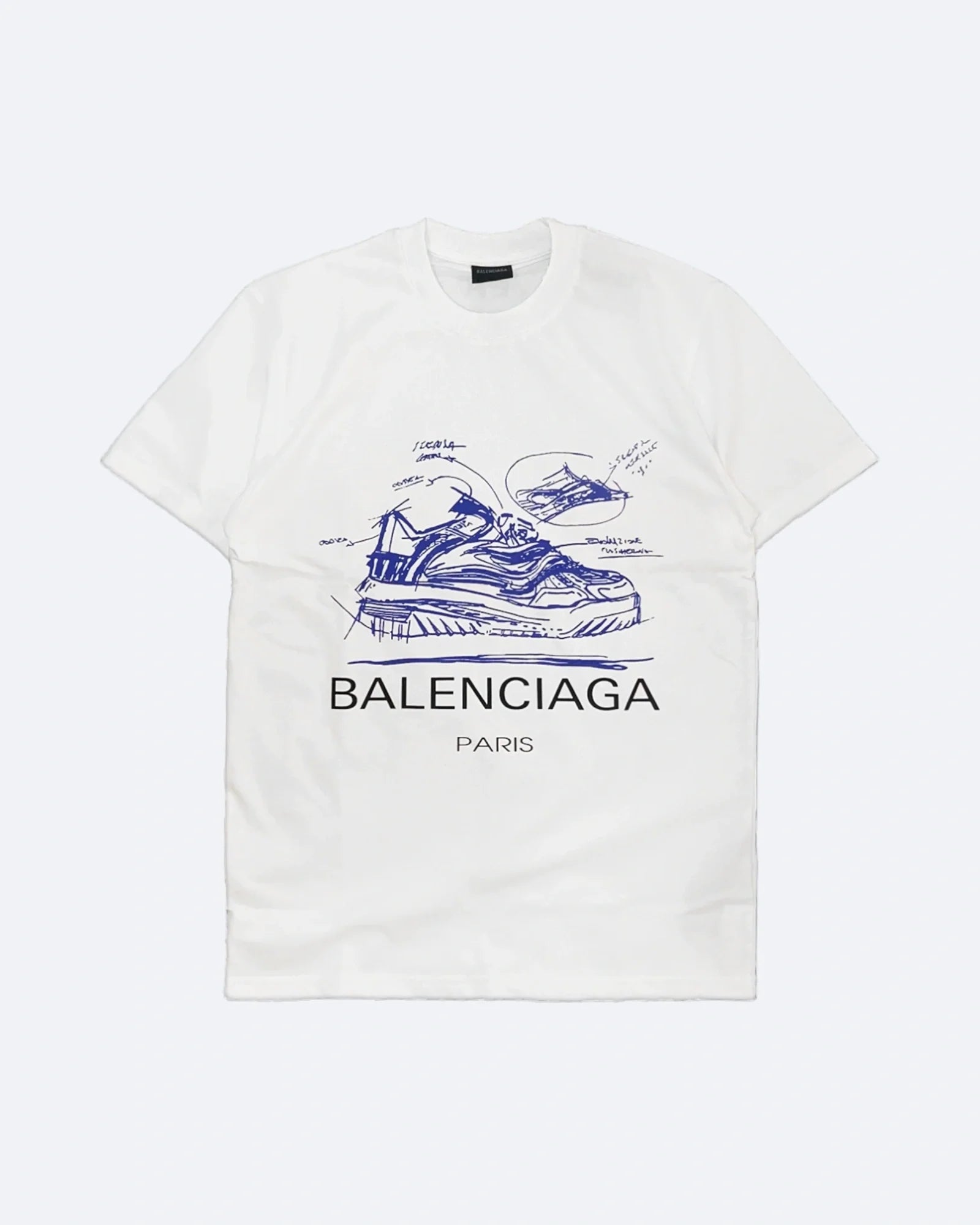 Balenciaga – Tričko Sneaker Sketch – bílá