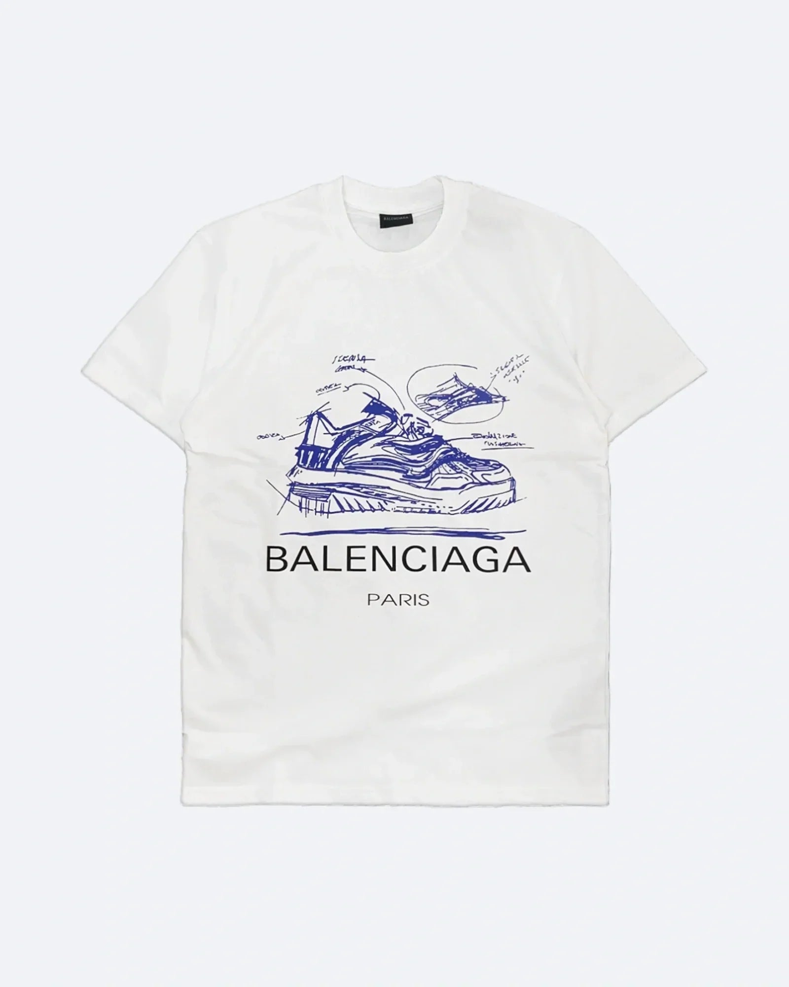 Balenciaga – Tričko Sneaker Sketch – bílá