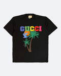 Gucci - Tričko s potiskem palem - Černé