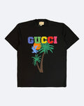 Gucci - Tričko s potiskem palem - Černé