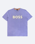 BOSS - Tričko s potiskem loga - Fialová