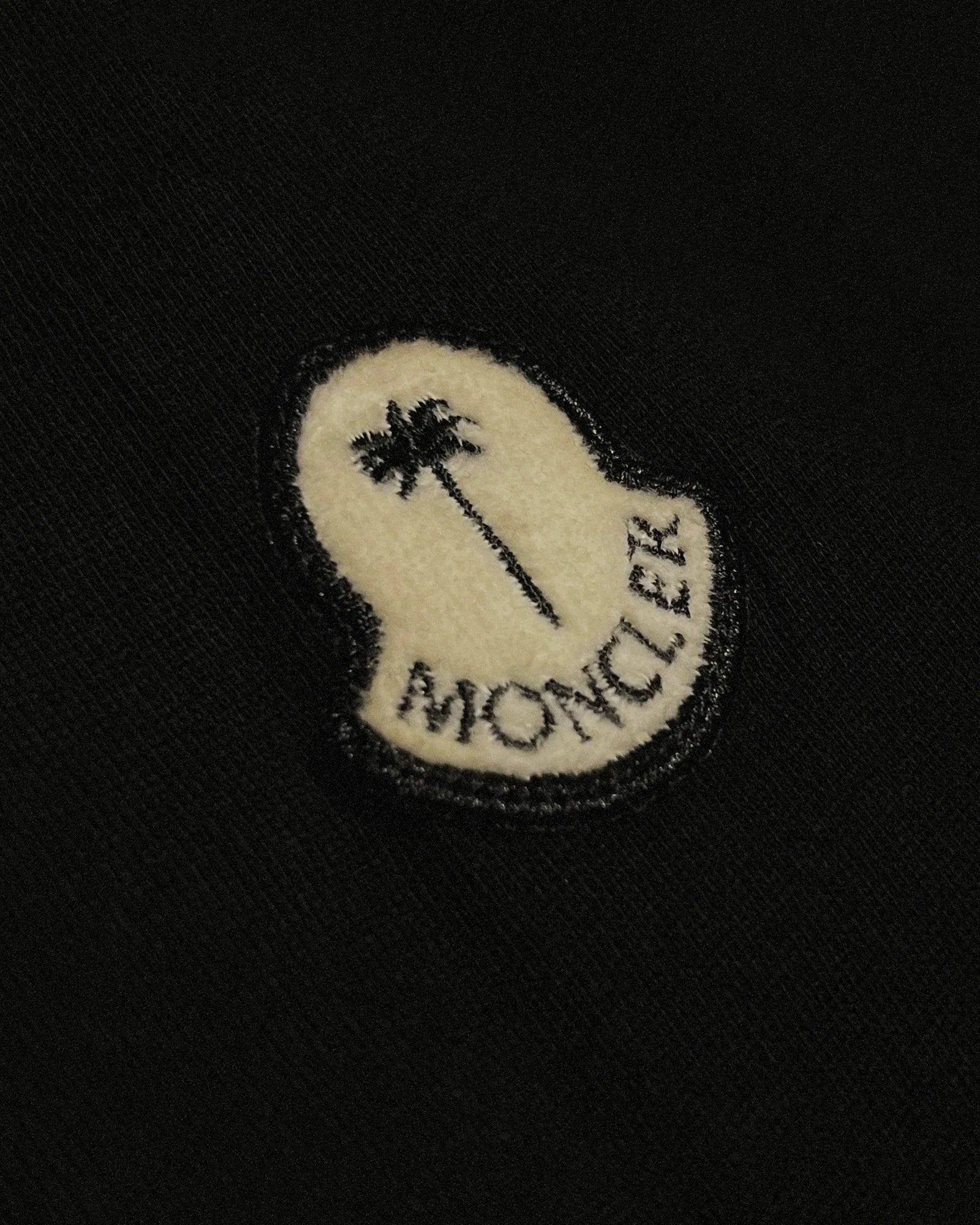 Tričko Moncler x Palm Angels s motivem medvěda – černé