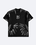 Balenciaga – Tričko s logem ve stylu štětce – Černé