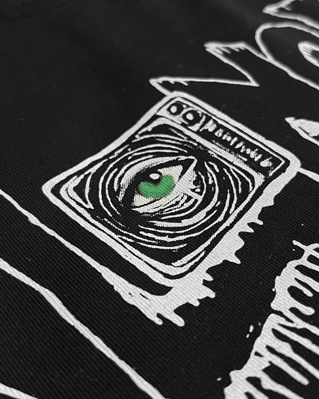 Balenciaga – tričko Drip Logo Eye – černé