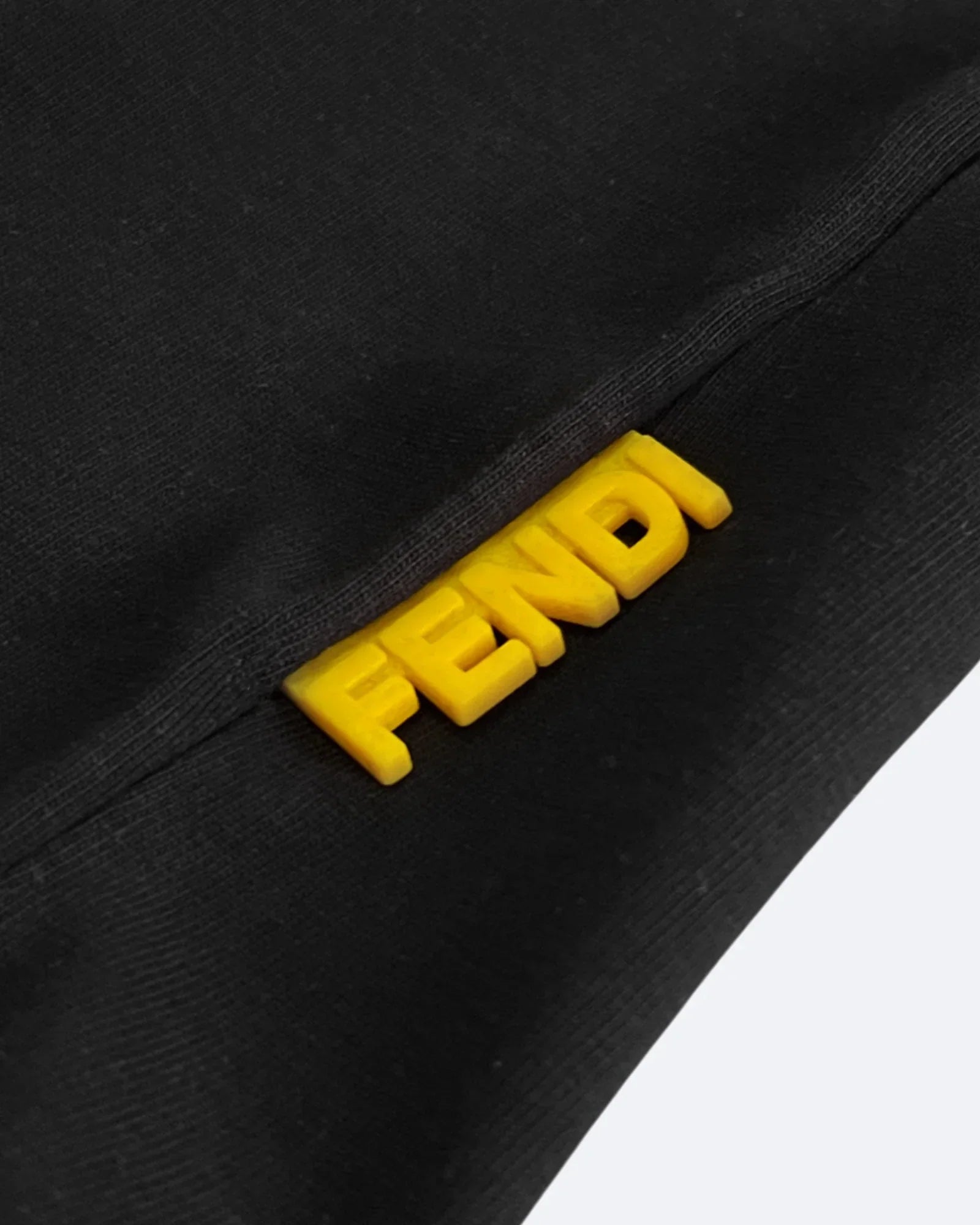 Fendi – Černé tričko s vyšívaným maskotem
