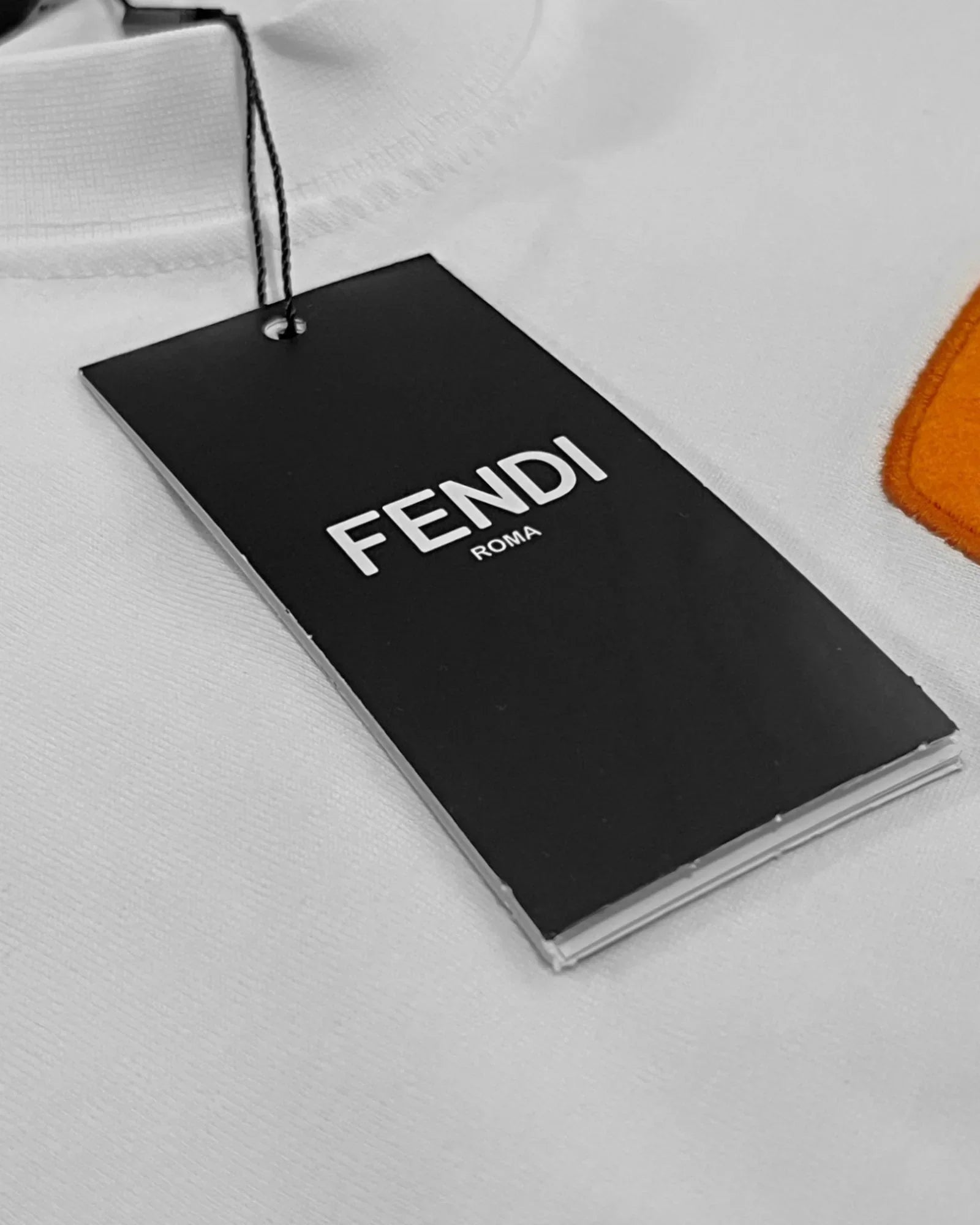 Fendi - Vyšívané tričko s maskotem - Bílé