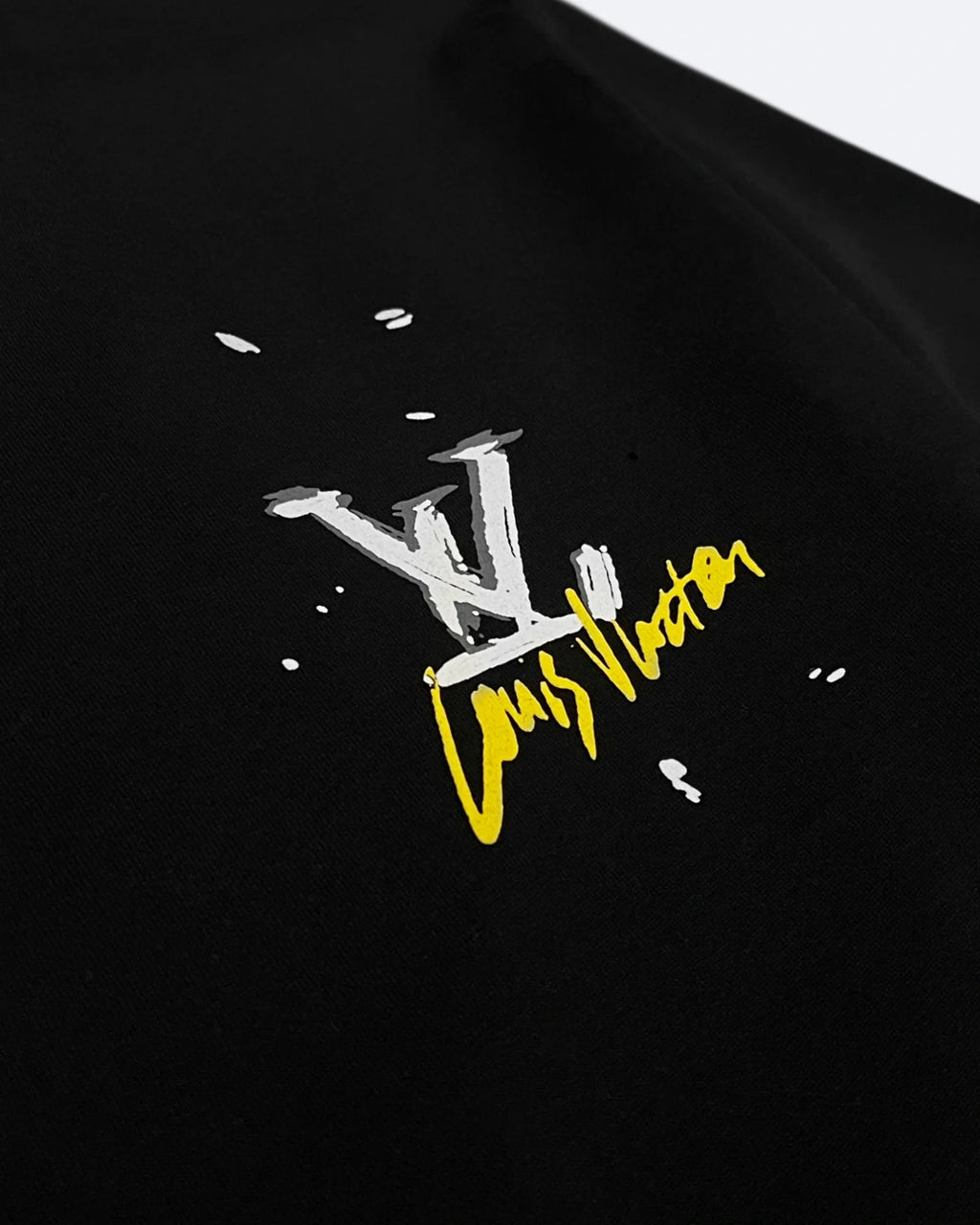 Louis Vuitton - Tričko s graffiti logem LV Circle - černé
