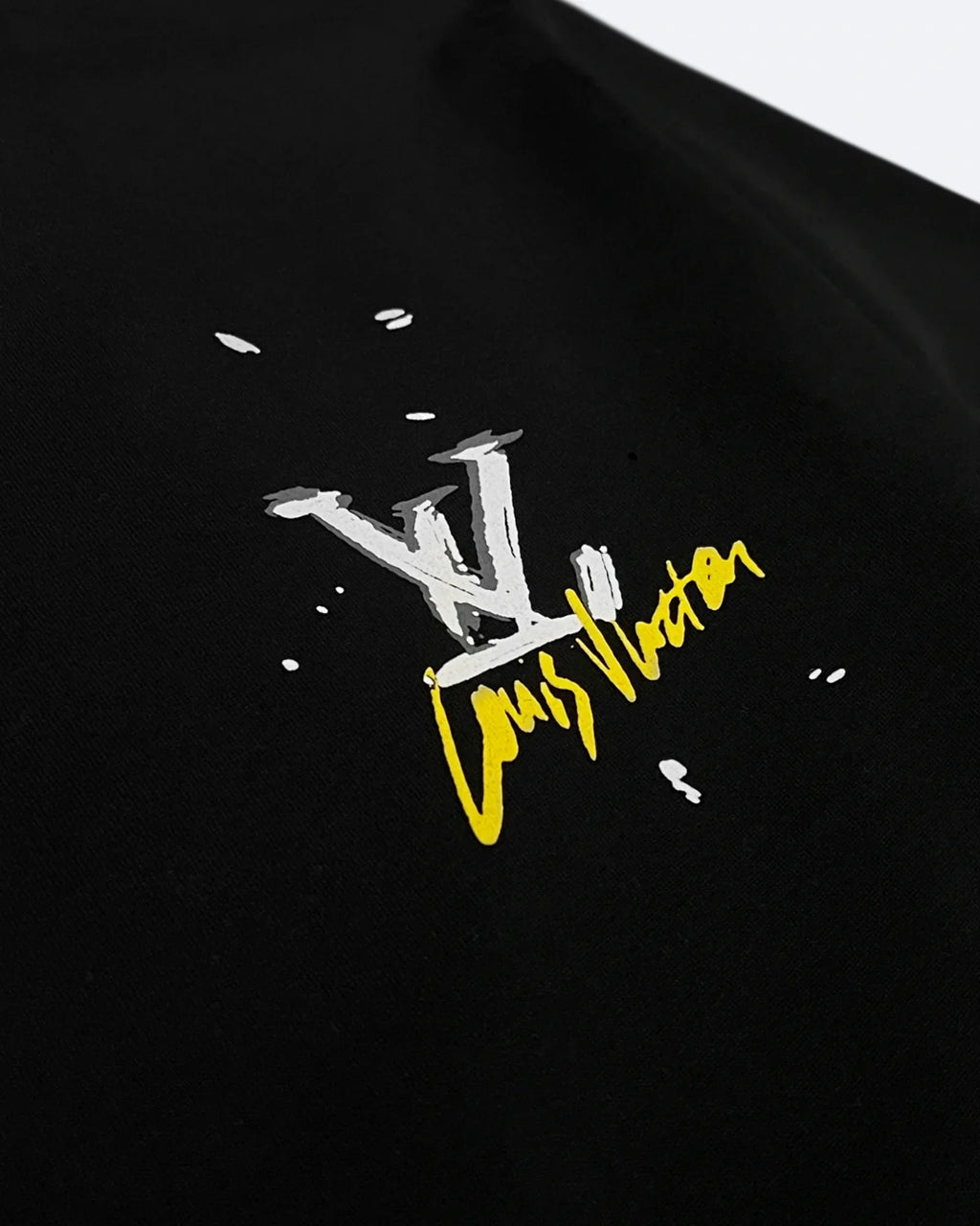 Louis Vuitton - Tričko s graffiti logem LV Circle - černé