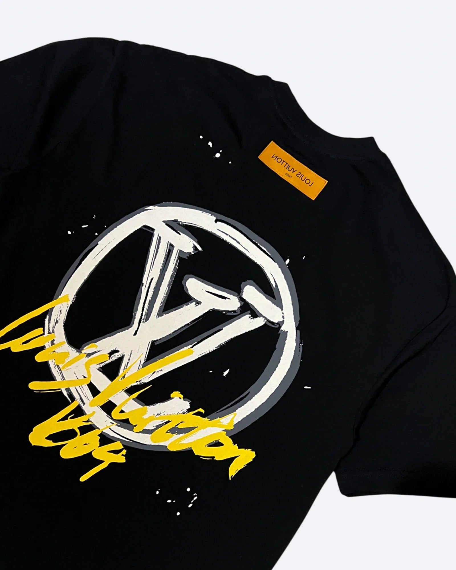 Louis Vuitton - Tričko s graffiti logem LV Circle - černé