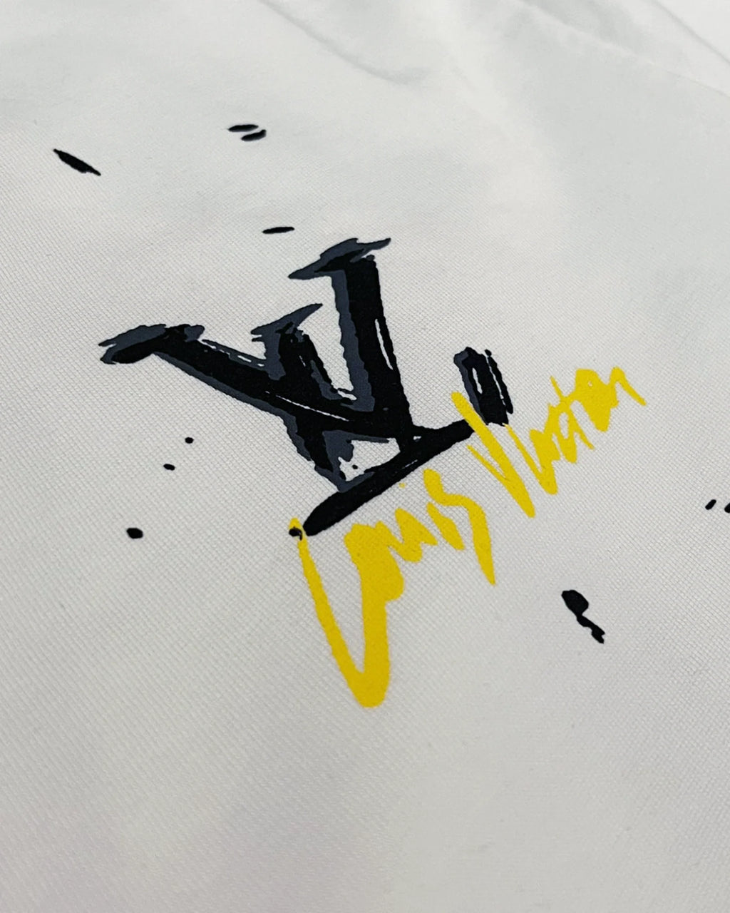 Louis Vuitton - Tričko s logem LV Circle Graffiti - Bílá