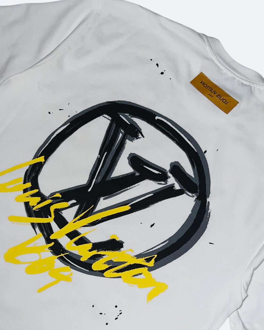 Louis Vuitton - Tričko s logem LV Circle Graffiti - Bílá