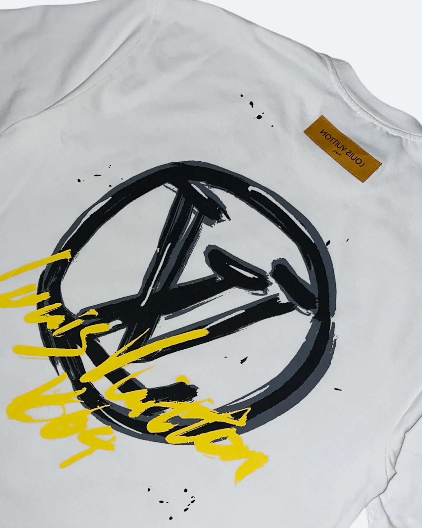 Louis Vuitton - Tričko s logem LV Circle Graffiti - Bílá