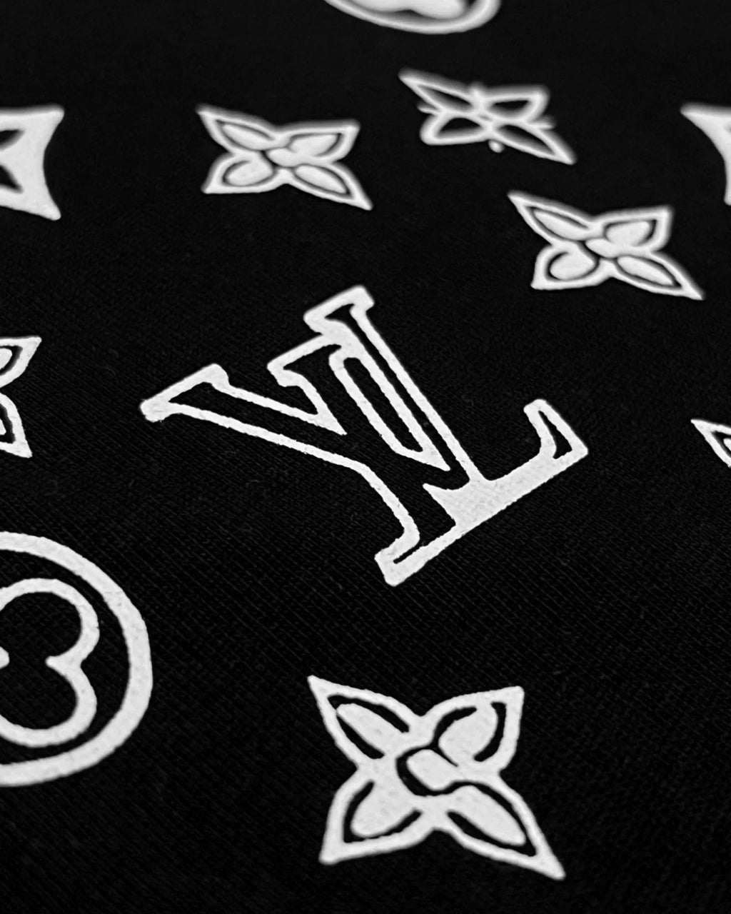 Louis Vuitton – tričko s šátkovým vzorem – černé