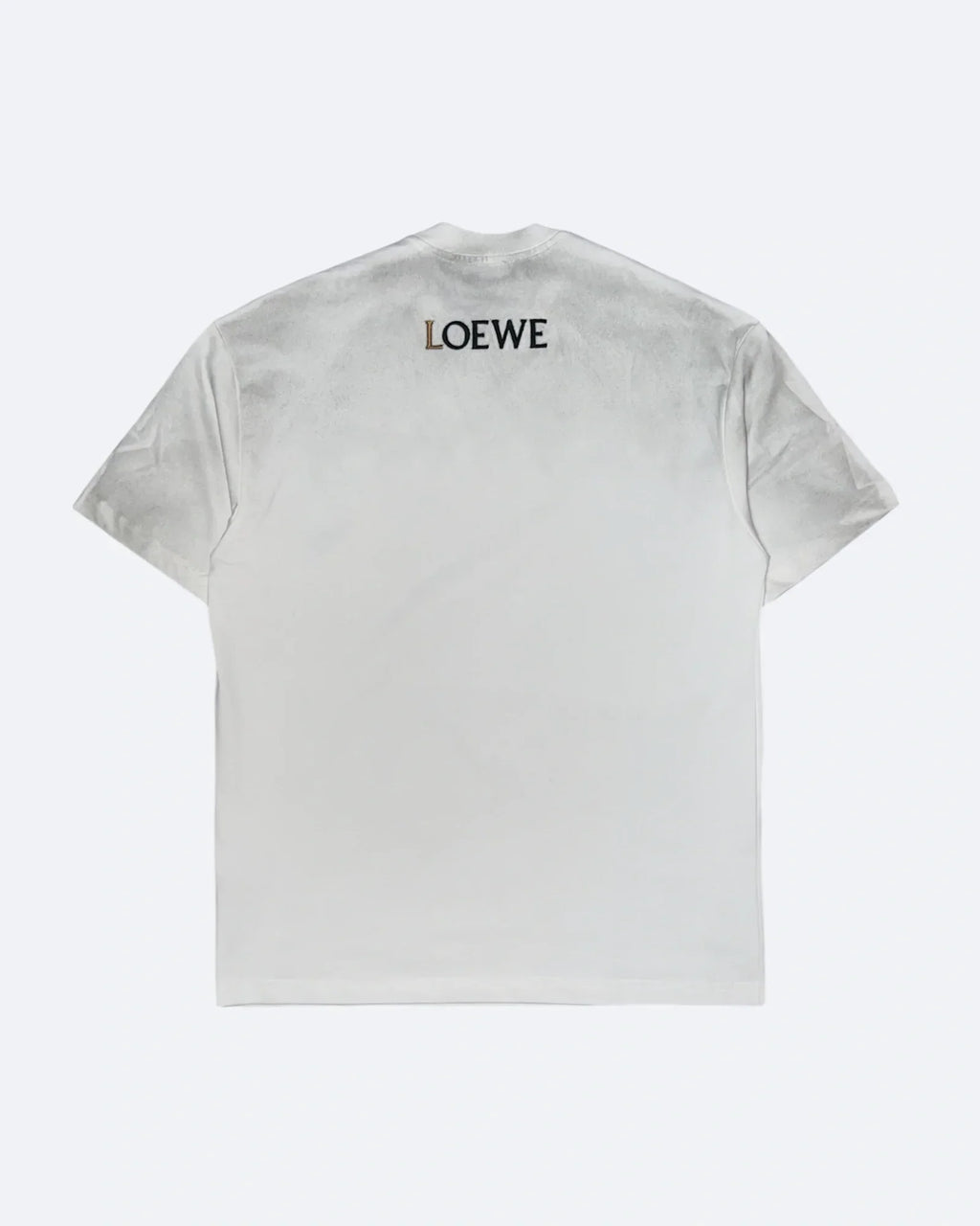 Loewe – Černé/zlaté tričko s vyšívaným logem – špinavě bílé