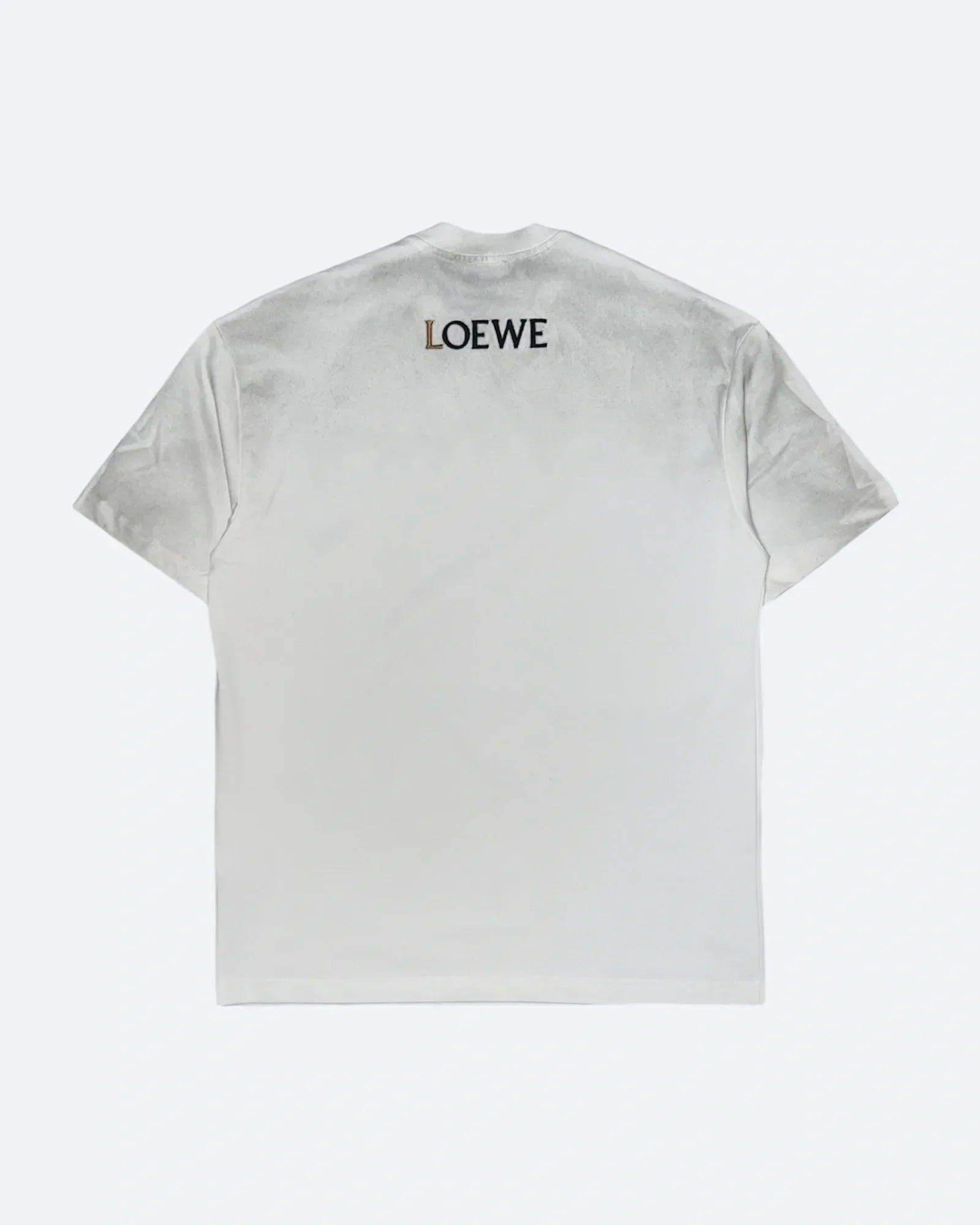 Loewe – Černé/zlaté tričko s vyšívaným logem – špinavě bílé
