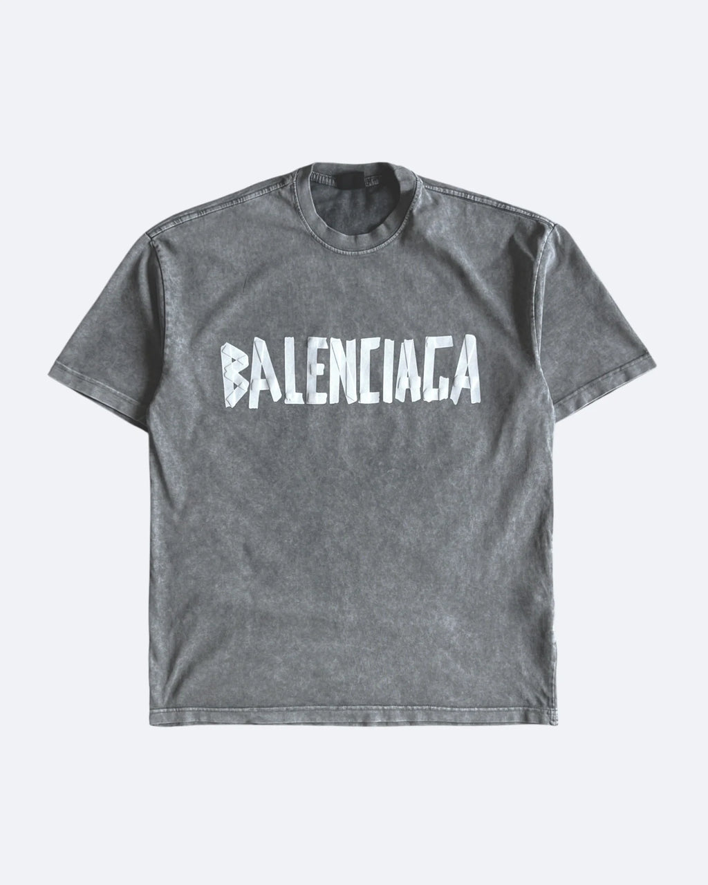 Balenciaga - Tričko s bílou páskou - Šedá