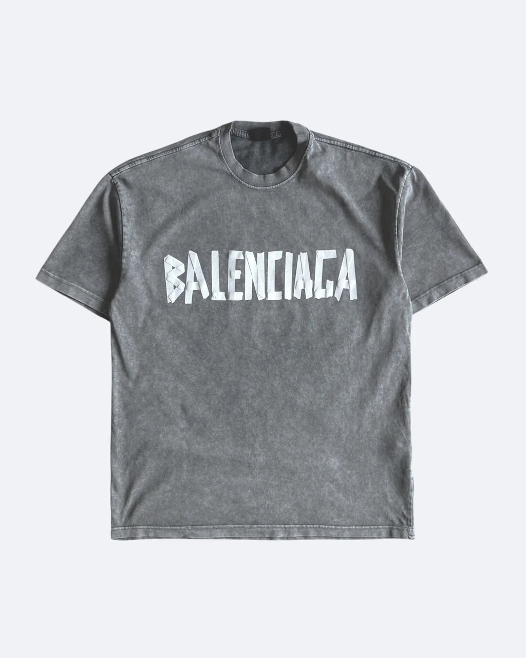 Balenciaga - Tričko s bílou páskou - Šedá