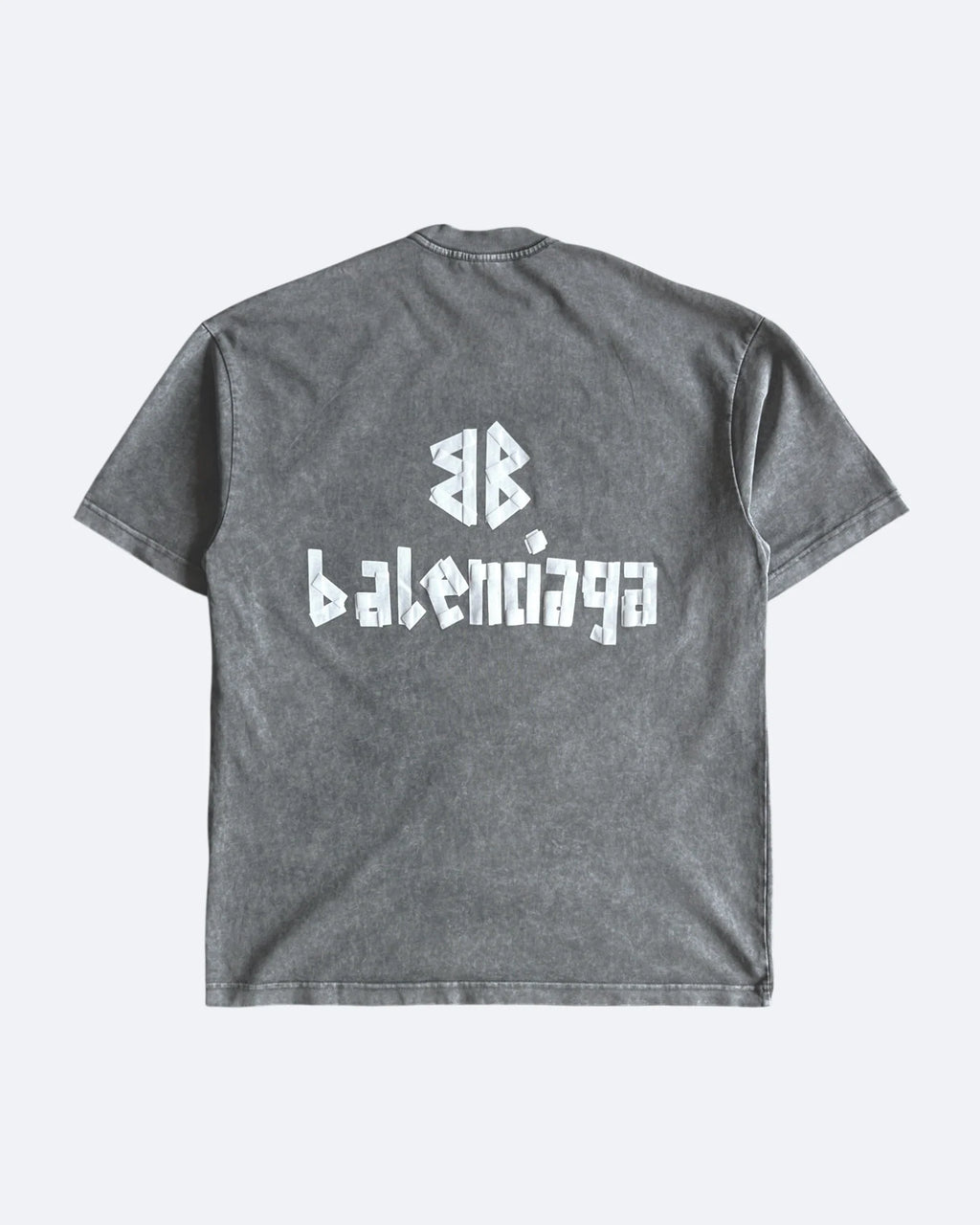 Balenciaga - Tričko s bílou páskou - Šedá