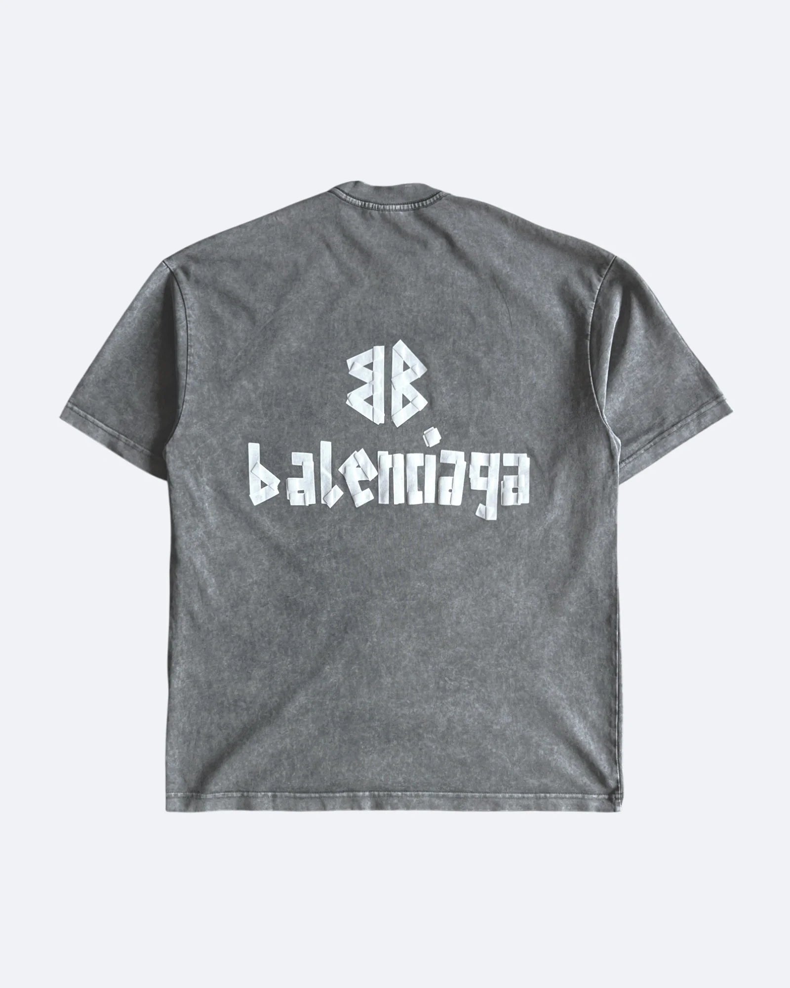 Balenciaga - Tričko s bílou páskou - Šedá