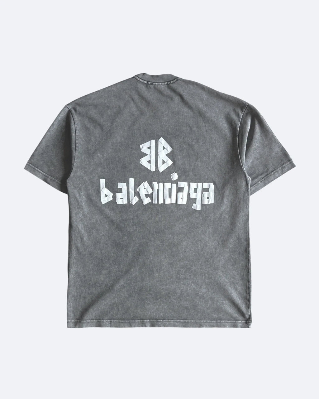 Balenciaga - Tričko s bílou páskou - Šedá