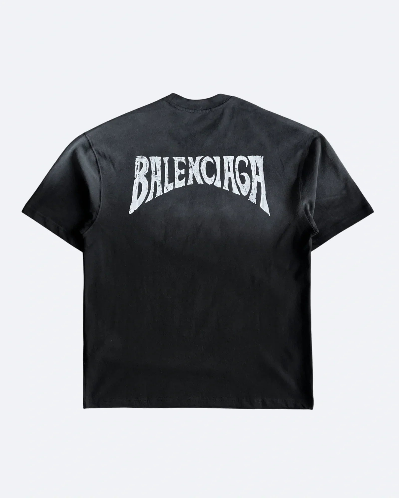 Balenciaga – tričko s logem Hellcurve – sepraná černá
