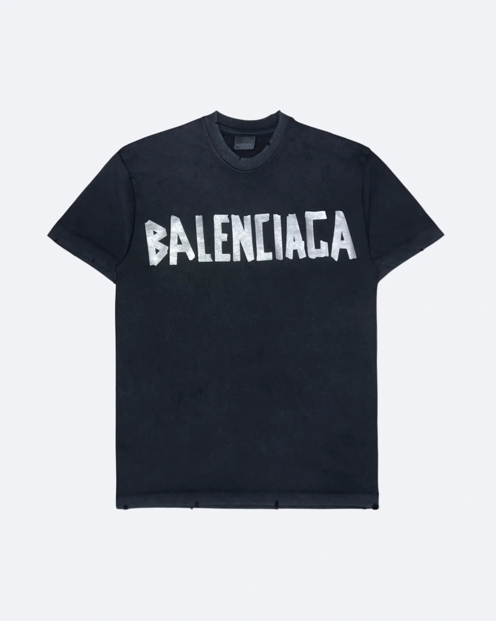 Balenciaga – tričko Silver Tape – černé