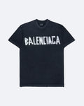 Balenciaga – tričko Silver Tape – černé