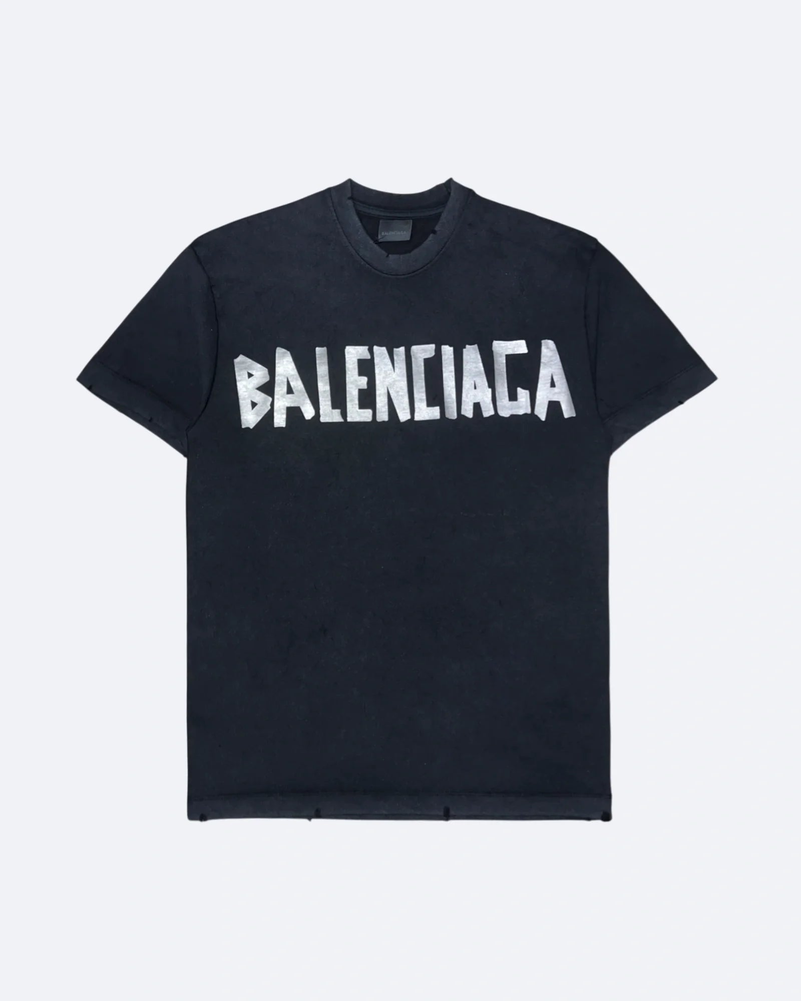 Balenciaga – tričko Silver Tape – černé