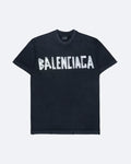 Balenciaga – tričko Silver Tape – černé
