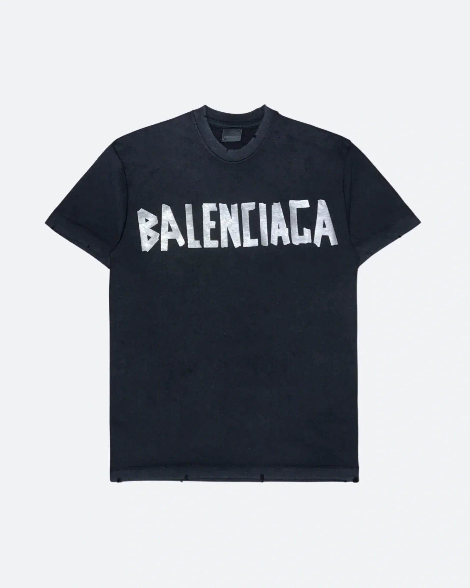 Balenciaga – tričko Silver Tape – černé