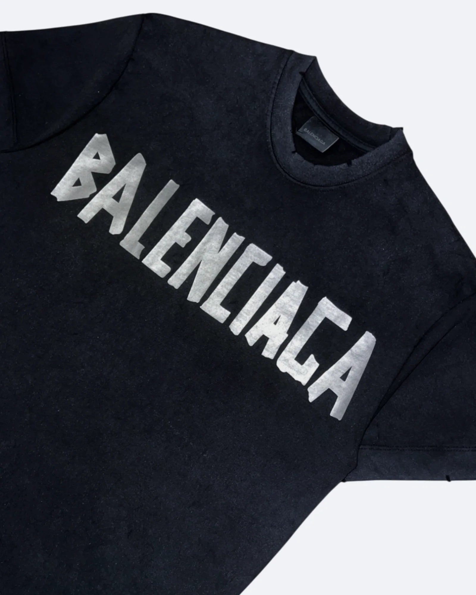 Balenciaga – tričko Silver Tape – černé