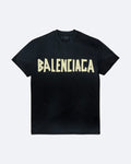 Balenciaga – Žluté tričko s páskou – Černé