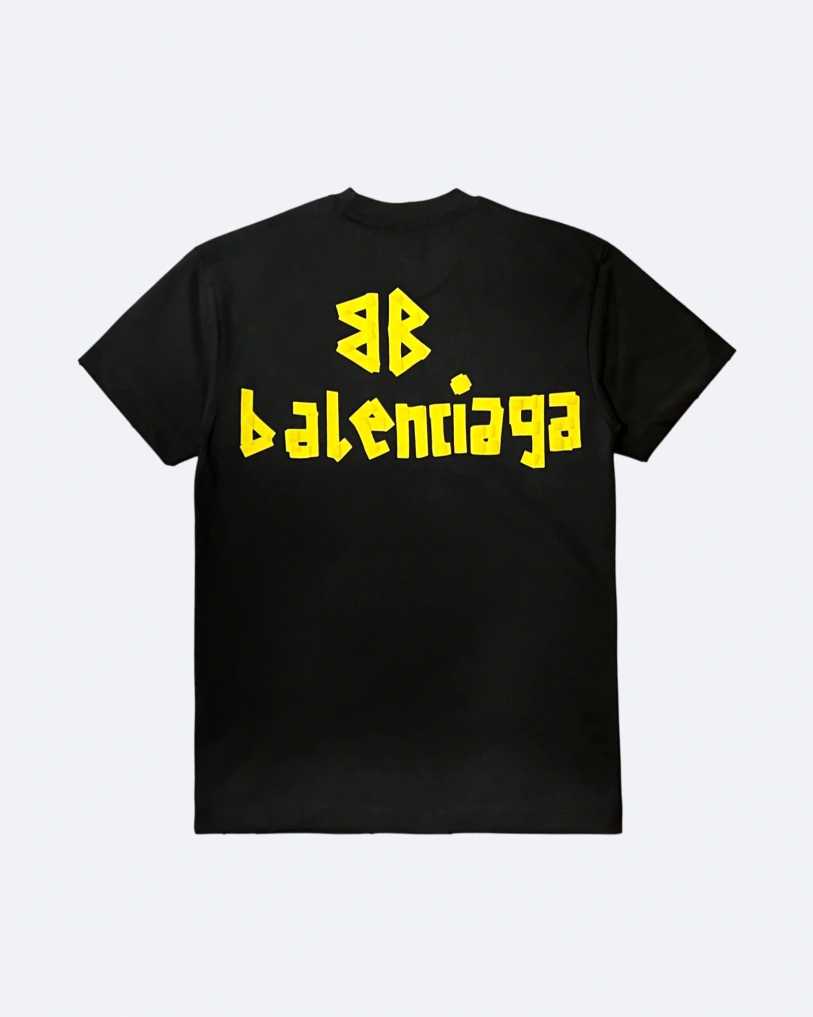 Balenciaga – Žluté tričko s páskou – Černé