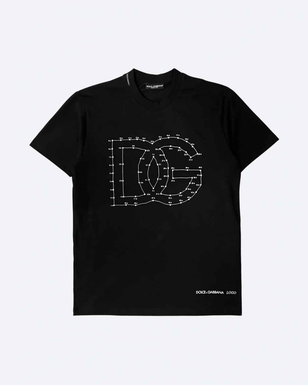Dolce & Gabbana - Tričko s logem a tečkami - Černá
